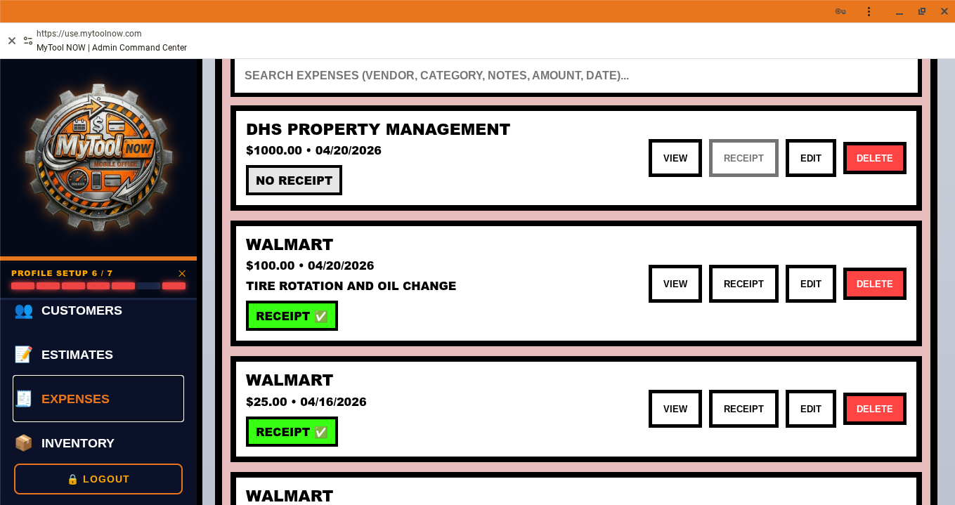 Expense List