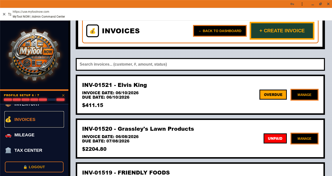 Invoice List