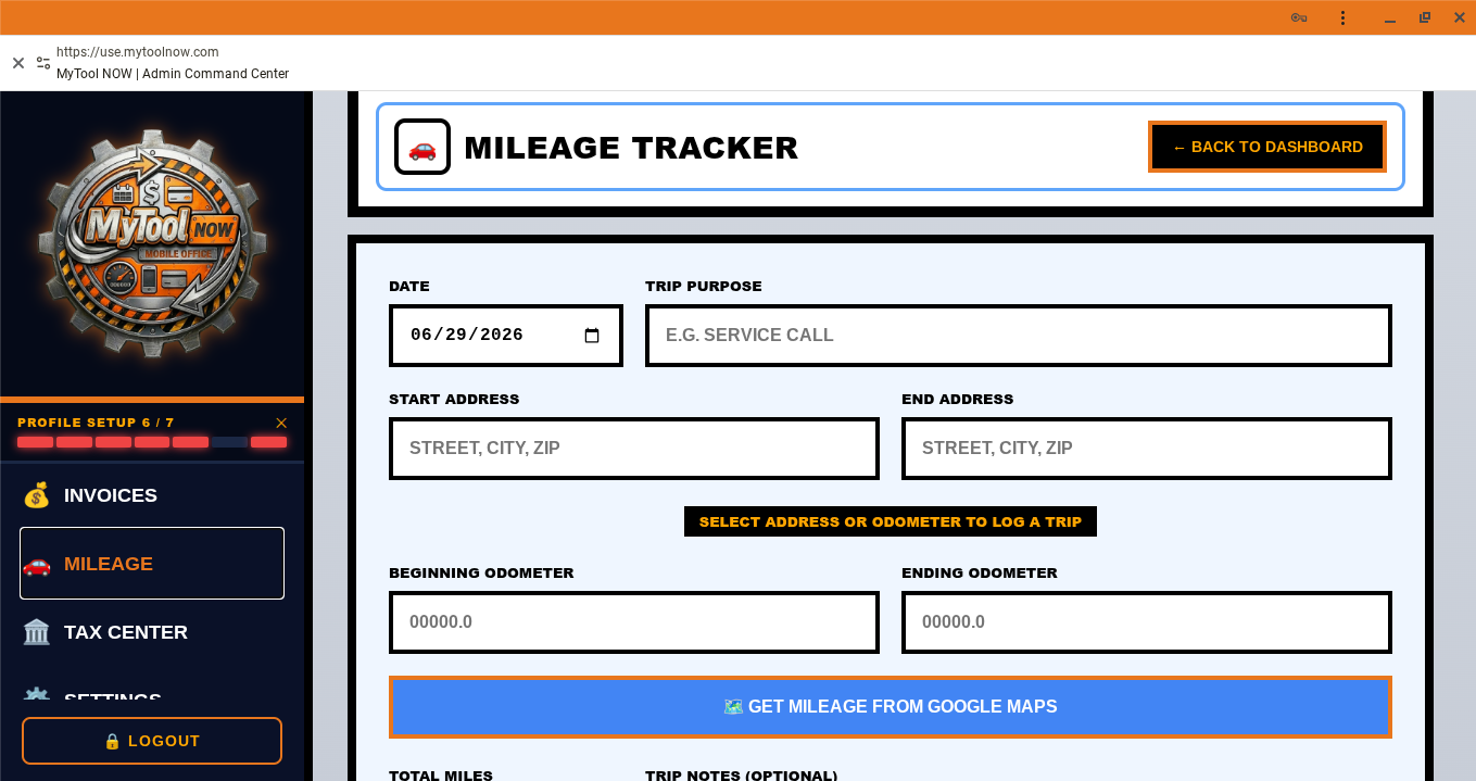 Mileage Tracker