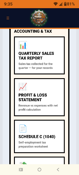 Mobile Tax Report